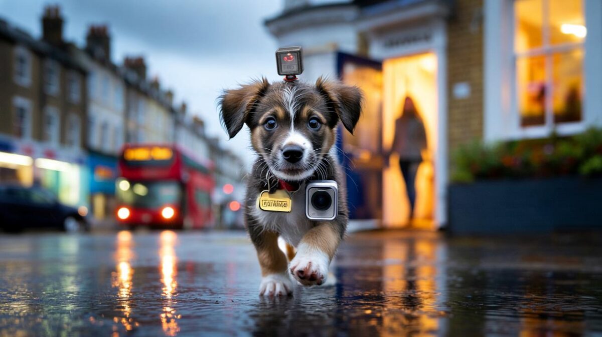 The heartwarming moment a lost puppy finds his way home using a GoPro