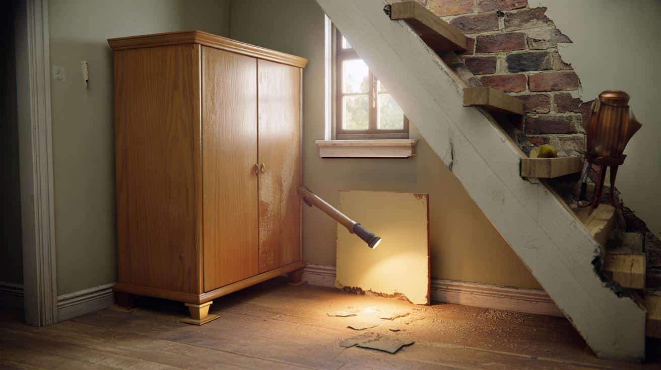 The 'hidden' room found behind a wardrobe in a 1930s semi-detached house