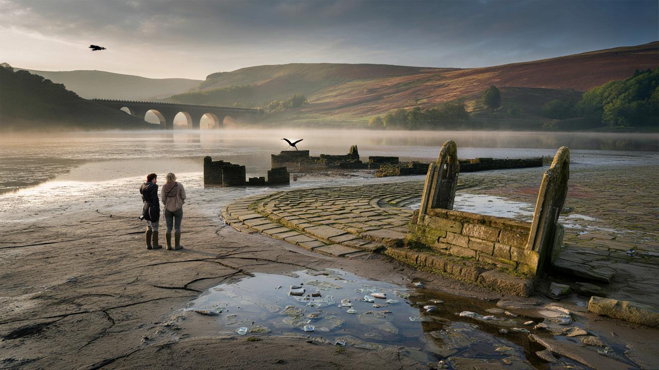 The 'lost' UK village that only appears when the water level drops