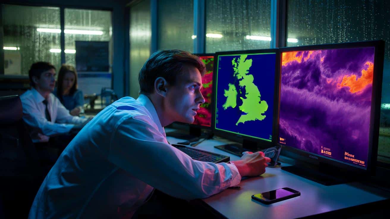 The unusual 'purple' weather map that has meteorologists worried